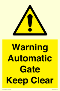 Warning Automatic Gate Keep Clear